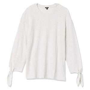 NWOT MONROE Ash featherweight pullover tie sleeve sweatshirt XS new without tags